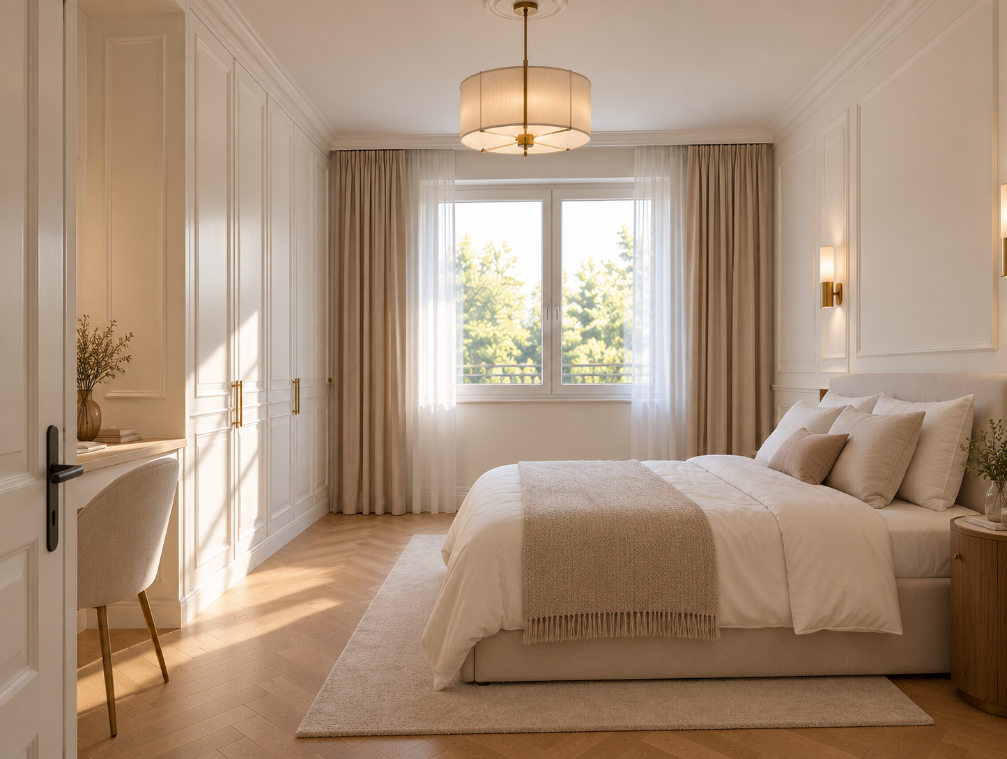 Projection de la deuxième chambre rénovée