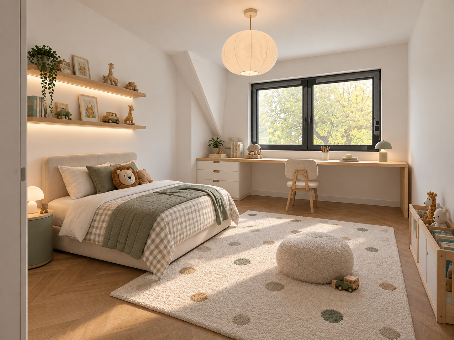 Projection de la chambre enfant rénovée