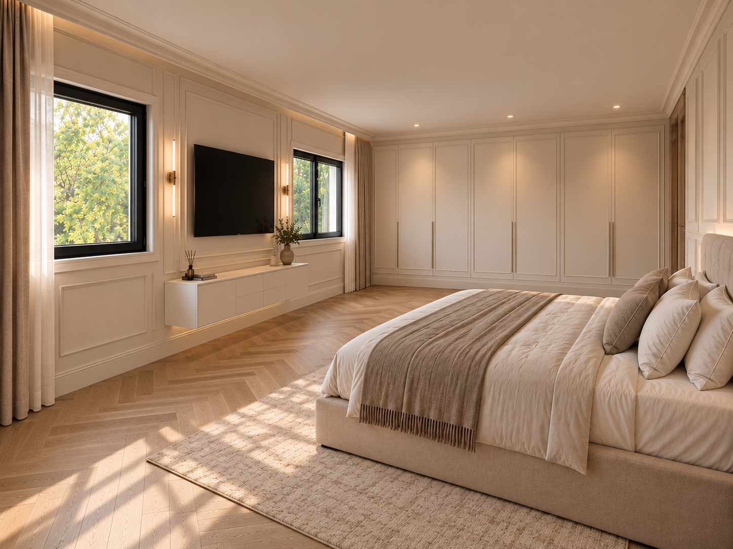 Projection de la chambre parentale rénovée
