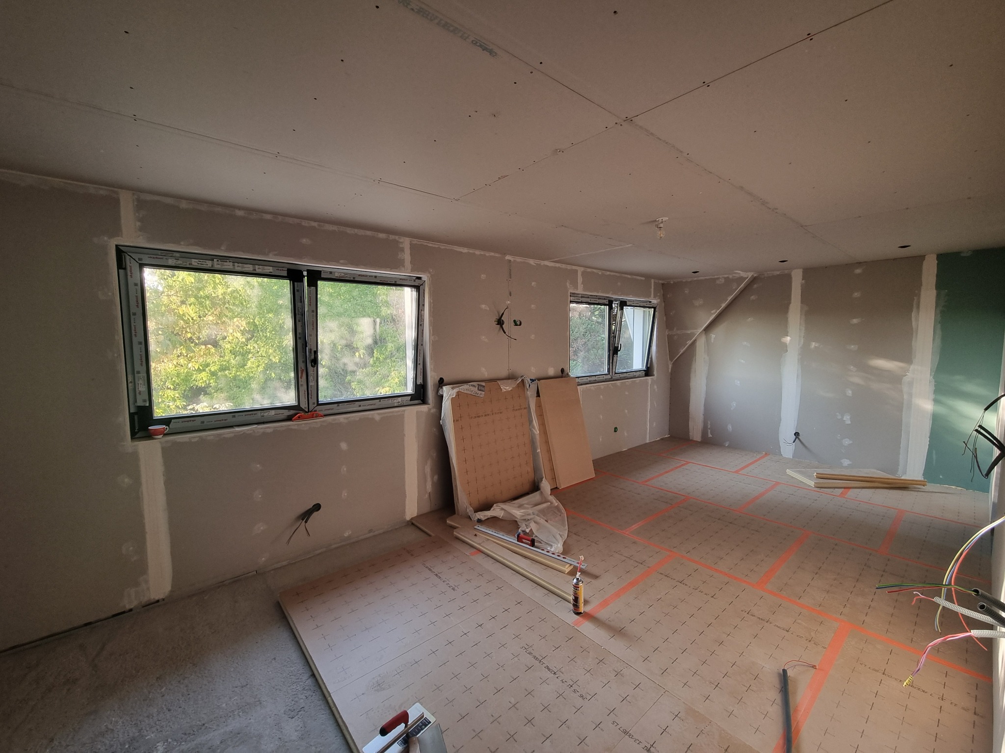 Chambre parentale pendant les travaux